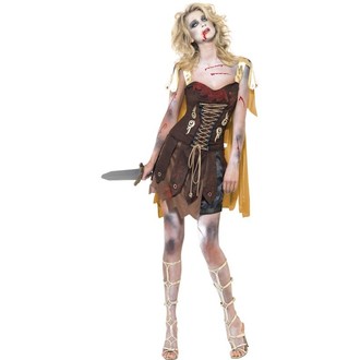 Halloween, strašidelné kostýmy - Dámský kostým Zombie gladiátorka