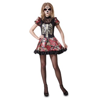 Halloween, strašidelné kostýmy - Kostým Den mrtvých panenka