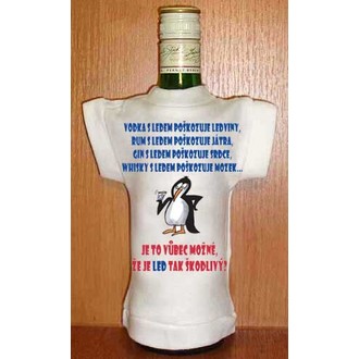 Zábavné předměty - Tričko na flašku Vodka s ledem ...