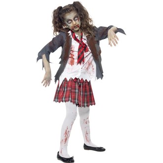Kostýmy - Dětský kostým Zombie školačka