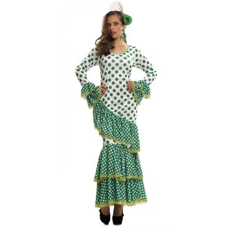 Kostýmy - Kostým Tanečnice flamenga zelená