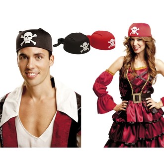 Piráti - Klobouk Pirátský šátek červený