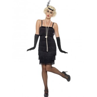 Kostýmy - šaty charleston  Flapper krátké šaty černé