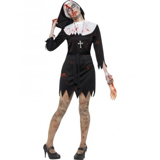 Halloween, strašidelné kostýmy - Kostým Zombie jeptiška