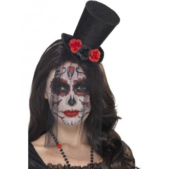 Halloween, strašidelné kostýmy - Klobouk Mini day of the dead