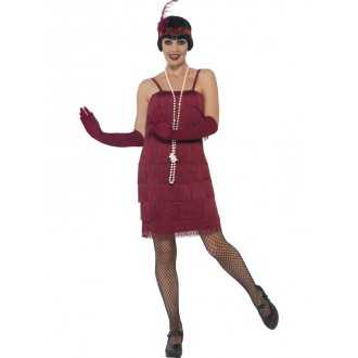Kostýmy - Kostým Flapper krátké, vínové