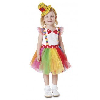 Klauni - Dětské šaty klaun s kloboučkem