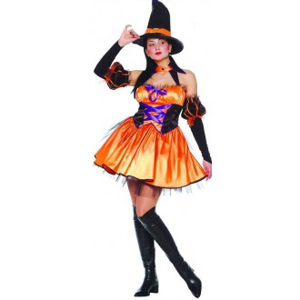 Výprodej Karneval - Karnevalový kostým oranžová Čarodějnice