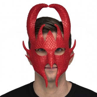 Masky - maska čert červená