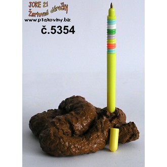 Zábavné předměty - Hovínko stojánek na tužku