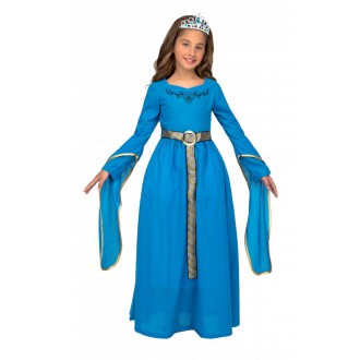 Princezny-Víly - Dětský kostým Středověká princezna modrá