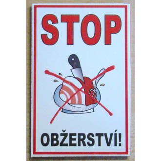 Zábavné předměty - Magnetka Stop obžerství!