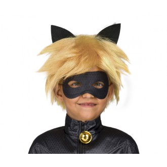 Masky - Paruka a maska Černý kocour dětská