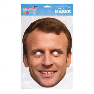 Masky - Papírová maska Emmanuel Macron