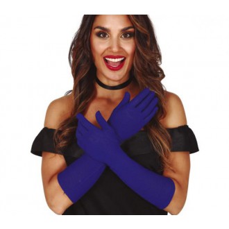 Karnevalové doplňky - Látkové rukavice modré