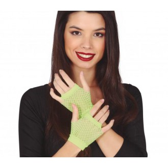 Karnevalové doplňky - Síťované rukavice zelené