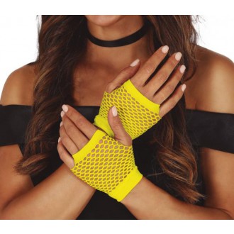 Hippie - Síťované rukavice žluté