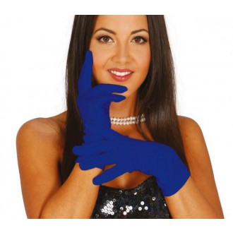 Karnevalové doplňky - Látkové rukavice modré