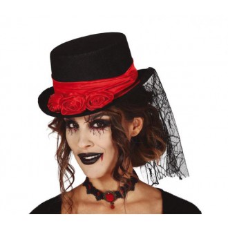 Halloween, strašidelné kostýmy - Klobouk Vampírka