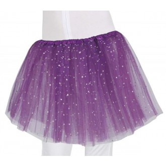 Kostýmy - Dětská sukně s hvězdičkami fialová