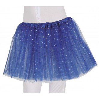 Kostýmy - Dětská sukně s hvězdičkami modrá