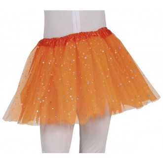 Kostýmy - Dětská sukně s hvězdičkami oranžová