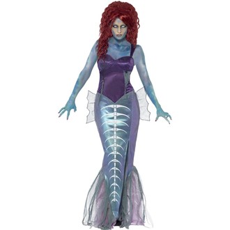Halloween, strašidelné kostýmy - Dámský kostým Zombie Mořská panna