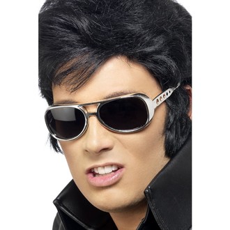 Karnevalové doplňky - Brýle Elvis stříbrné