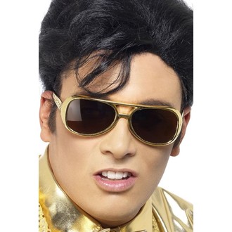 Karnevalové doplňky - Brýle Elvis zlaté