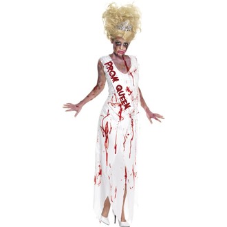 Halloween, strašidelné kostýmy - Dámský kostým High School zombie královna