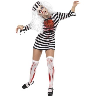 Halloween, strašidelné kostýmy - Dámský kostým Zombie vězenkyně