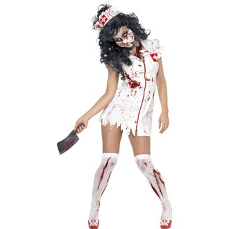 Halloween, strašidelné kostýmy - Dámský kostým Zombie sestřička I