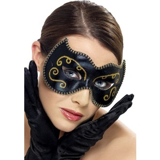 Masky - Škraboška Persian černá/zlatá