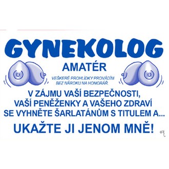 Zábavné předměty - Průkaz Gynekolog amatér