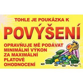 Zábavné předměty - Průkaz Tohle je poukázka k povýšení