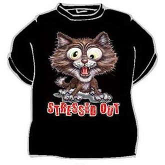 Kostýmy - Tričko Stressed out kočka
