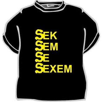 Kostýmy - Tričko Sek sem se sexem