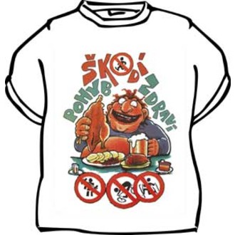 Kostýmy - Tričko Pohyb škodí zdraví