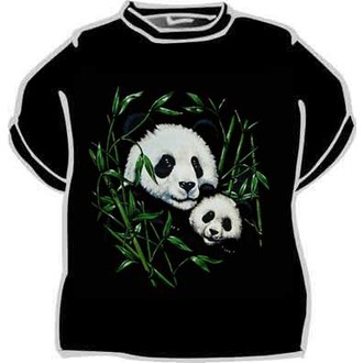 Kostýmy - Tričko Panda s mládětem