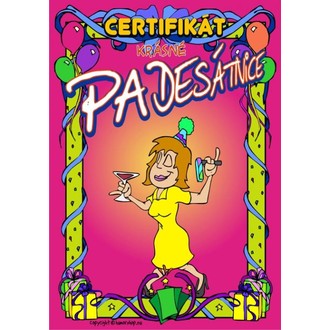 Zábavné předměty - Certifikát krásné padesátnice