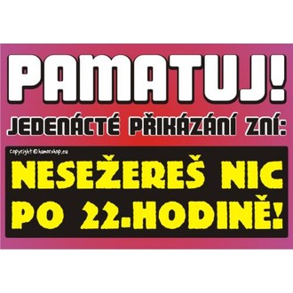 Zábavné předměty - Certifikát Pamatuj! Jedenácté příkázání zní: