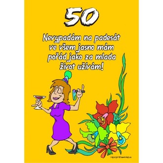 Zábavné předměty - Certifikát 50 pro ženu