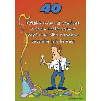 Zábavné předměty - Certifikát 40 pro muže