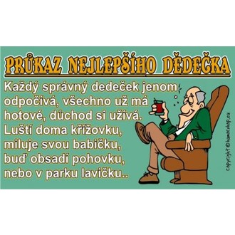 Zábavné předměty - Průkaz Průkaz nejlepšího dědečka