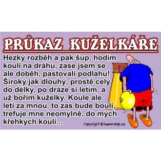 Zábavné předměty - Průkaz Průkaz kuželkáře