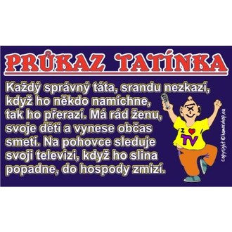 Zábavné předměty - Průkaz Průkaz tatínka