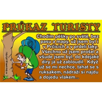 Zábavné předměty - Průkaz Průkaz turisty