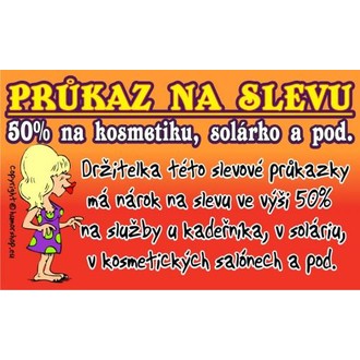 Zábavné předměty - Průkaz Průkaz na slevu (pro ženský)