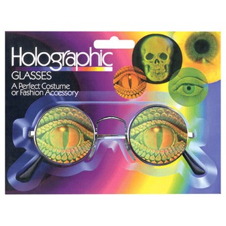 Karnevalové doplňky - Holografické brýle Oči dinosaura