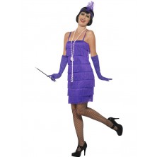 Kostým charleston Flapper krátké šaty fialové
